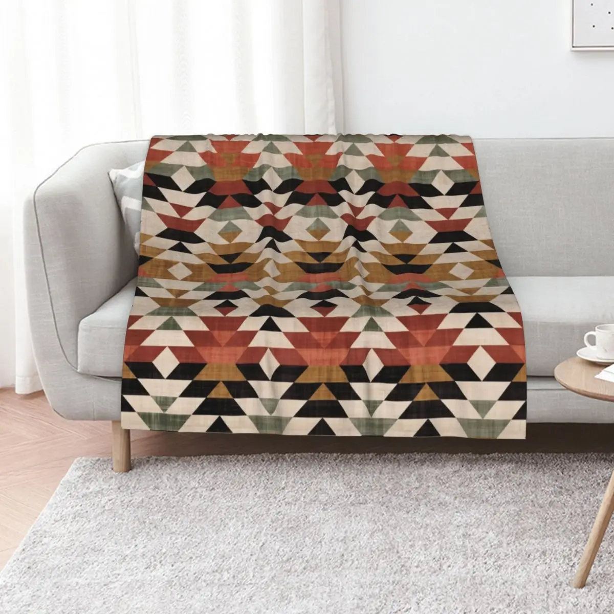 Southwestern Boho Prints Throw Blanket Kid'S Hairys Soft Beds Sofa Throw funny gift Plaid Blankets