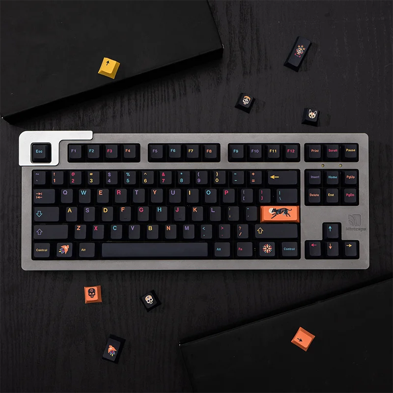 Gmk Underground World 130 Keys Cherry Profile Pbt Keycap Dye-Sub English Custom Personality Keycaps For Mechanical Keyboard ZZZ