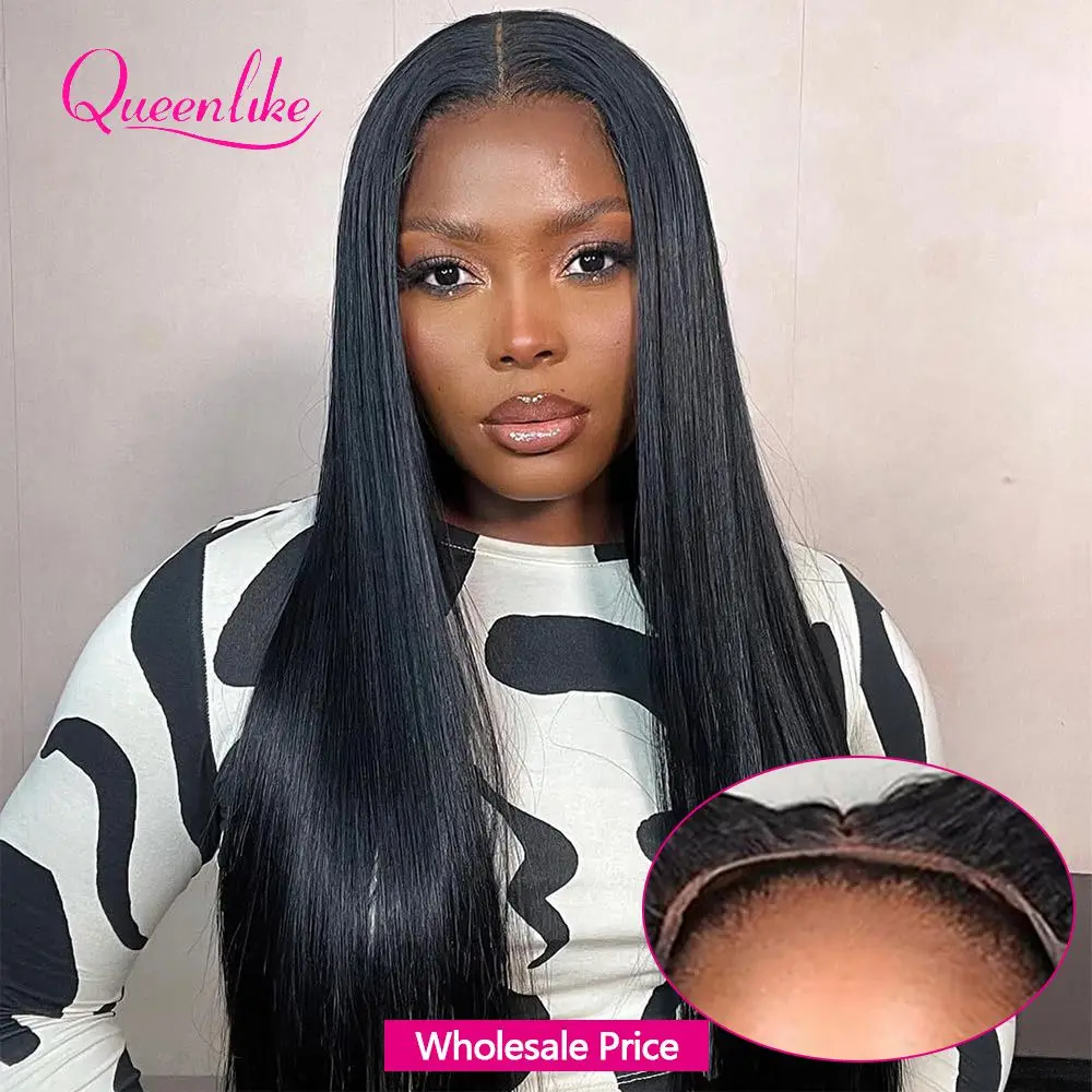 

Wholsale Glueless Wear And Go Wig Pre Plucked Straight Wig Glueless 4x4 Closure Wig Pre Cut Hairline Ready to Go Wigs For Women