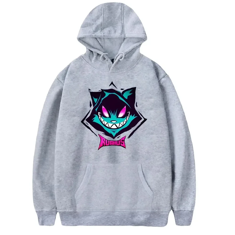 Rubius merch hoodie hoodie hoodie male female cartoon casual hoodies harajuku streetwear y2k oversized autumn unisex hooded 2024