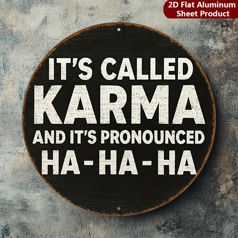 2D Flat, 1pc, Humorous Quote Decorative Sign Vintage Sign Plaque Funny Sayings Perfect for Home, Porch, Garden, Cafe, Etc, Outdo