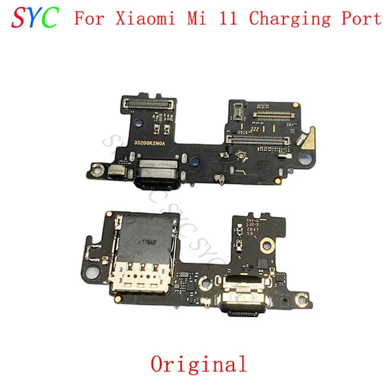 Original USB Charging Port Connector Board For Xiaomi Mi 11 Charging Connector with Sim Card Reader Repair Parts