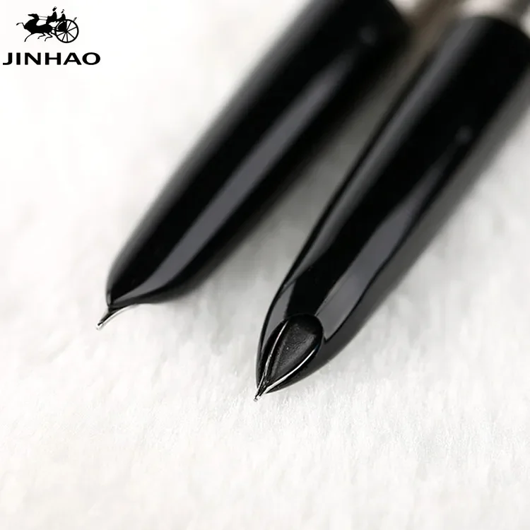 Jinhao 911 Silver Steel Fountain Pen with 0.38mm Extra Fine Nib inks pen luxury metal Finance pens office school supplies