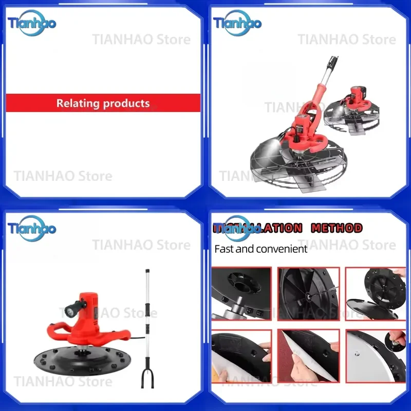 Portable Electric Automatic Concrete Renderer for Handheld Wall Plastering and Engine Wall Leveling Function