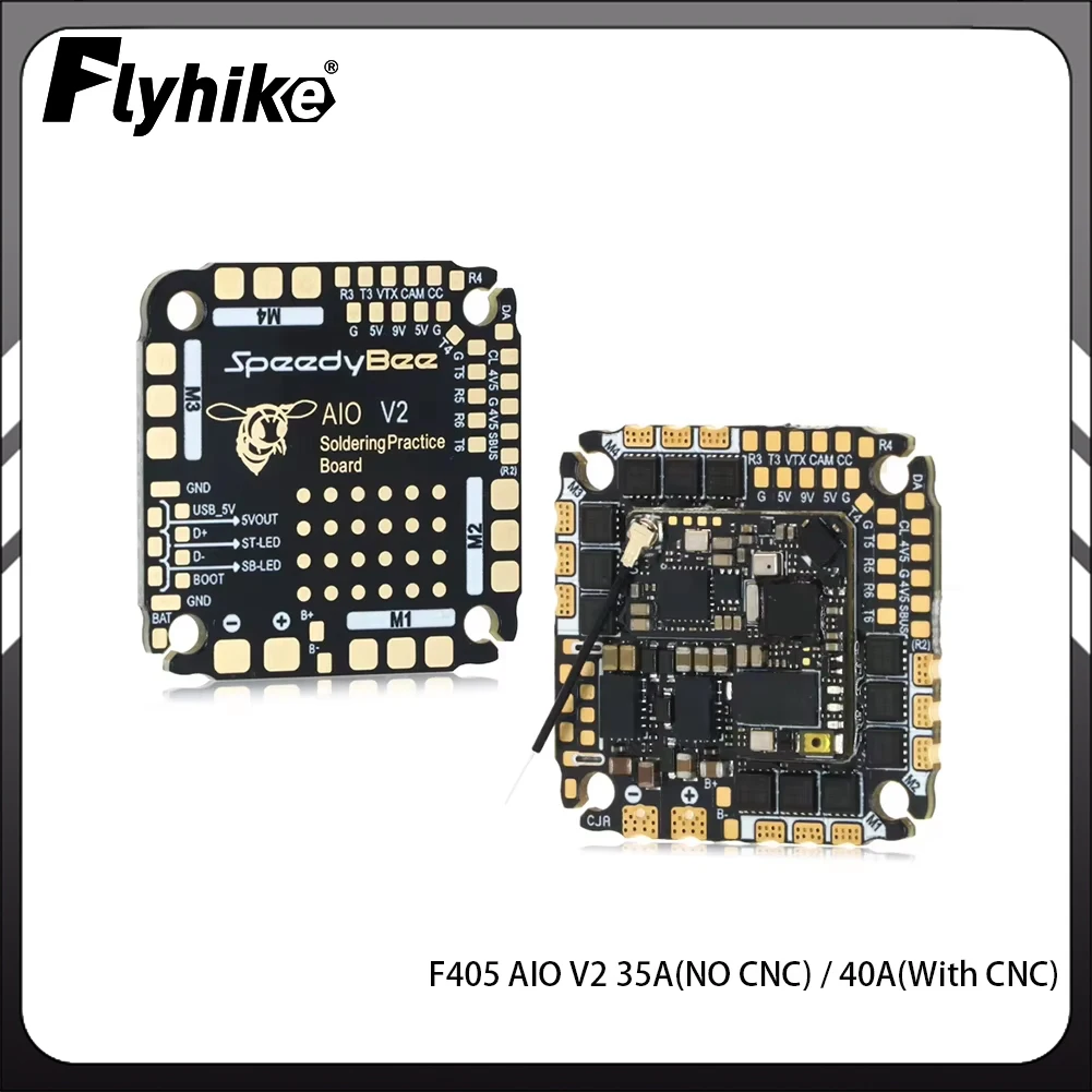 SpeedyBee F405 AIO V2 35A(CNC 없음) / 40A(CNC 포함) 25.5x25.5 3-6S 비행 제어 및 ESC 통합 모델 항공기 컨트롤러