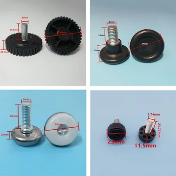나사 모양 의자 다리 매트, 조절 가능한 발 매트, 가구 테이블 발 나사, 미끄럼 방지 발 패드, M5.7, M7.7, M8, 4-12 개
