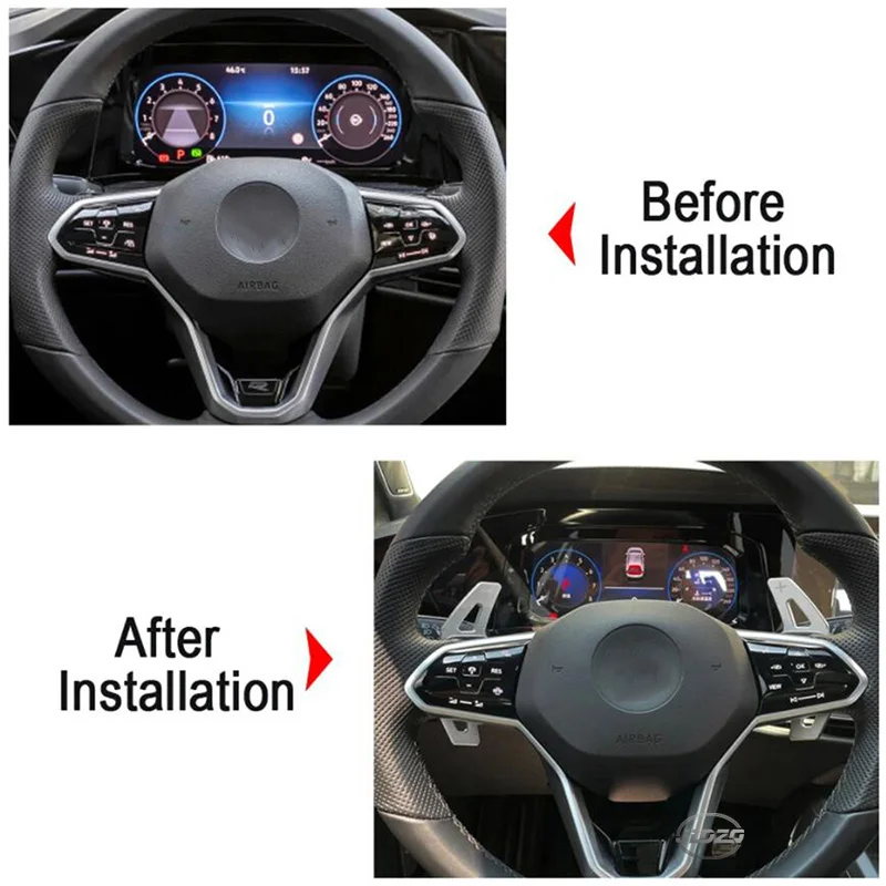 Shift Paddle For Volkswagen VW Tiguan Jetta MK6 Golf 7 Alltrack MK7 Passat B8 Variant Car Steering Wheel DSG Shifter Extension view 2