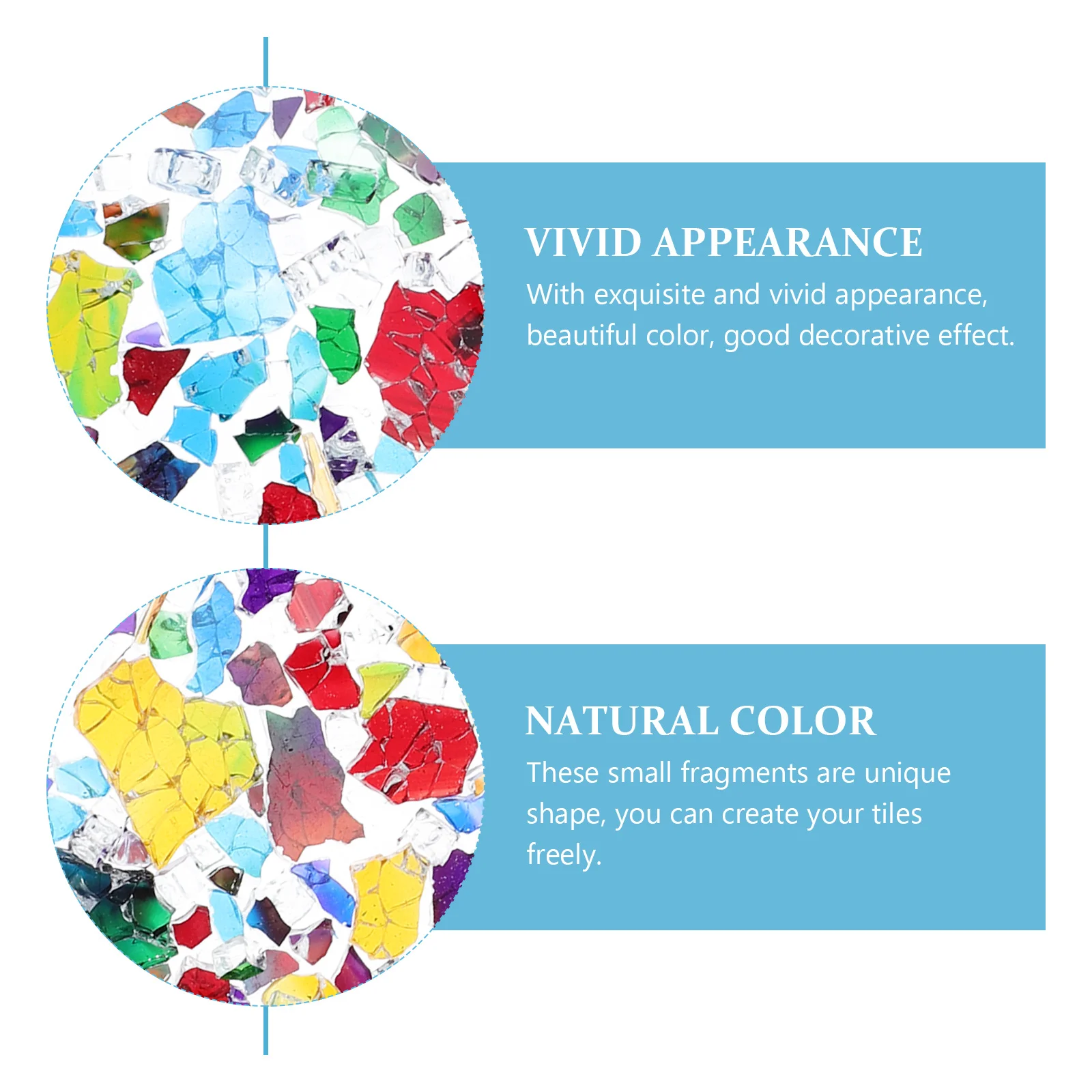 

5 Bags Mosaic Fragments DIY Supplies Colorful Irregular Pieces for Craft Making Wall Decor Tiles Free Assemble