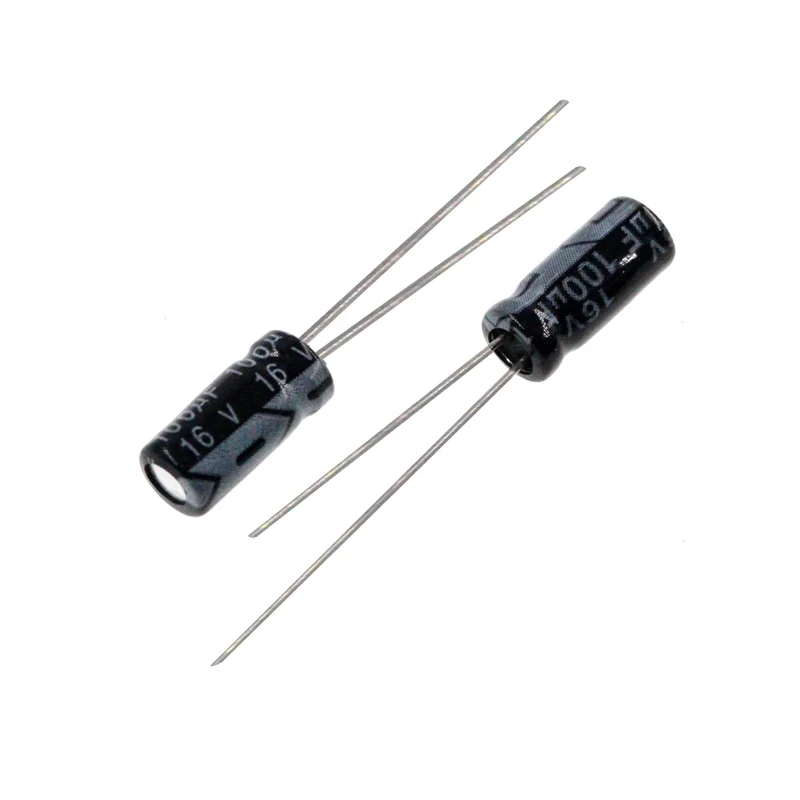 50Pcs 100uF 16V 100MFD 16Volt 5*7mm 100mf16v 16v100mf 16v100uf 100uf16v Capacitor Eletrolítico de Alumínio Radial