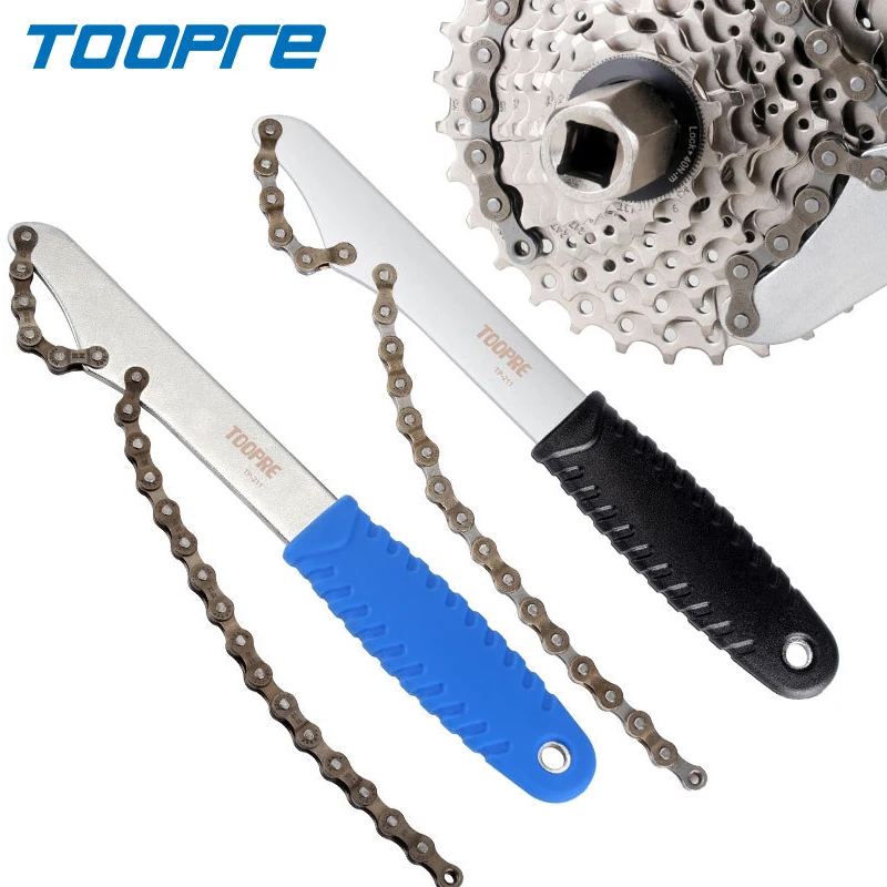 TOOPRE Bike Sprocket Remover Chain Whip Tool For Cassette Freewheel Turner Bicycle Chain Repair Kit Wrench