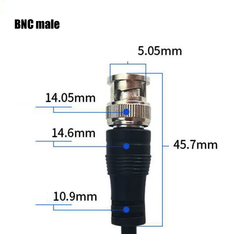 1เมตร5.0มมสายคลิปจระเข้ BNC ตัวผู้ปลั๊กกับคลิปจระเข้คู่สายทดสอบออสซิลโลสโคปสายตะกั่ว