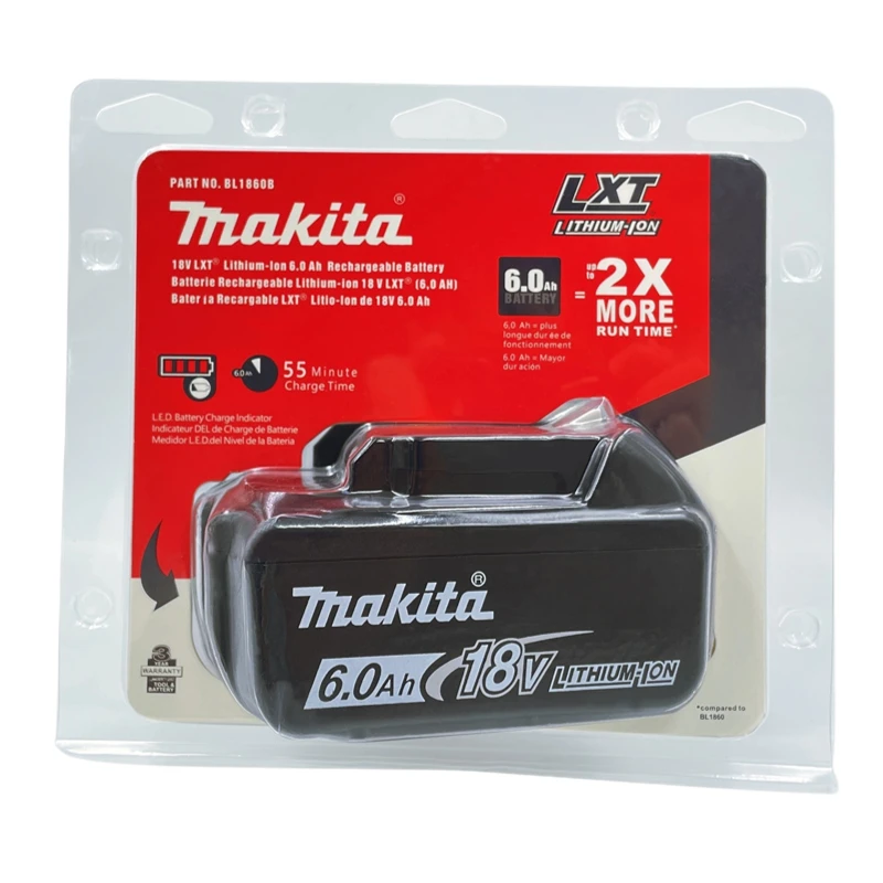 

100% original Makita 6.0Ah 18V ，Rechargeable Battery for Makita 18V BL1830 BL1830B BL1840 BL1840B BL1850 BL1850B Power Tools
