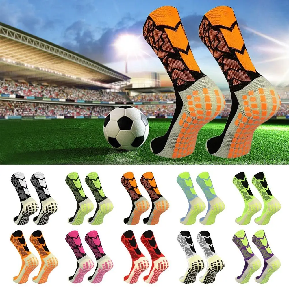 Breathable Baseball Sport Socks Wear Resistant Sweat Absorbent Calf Socks Elastic Anti-slip Cycling Socks