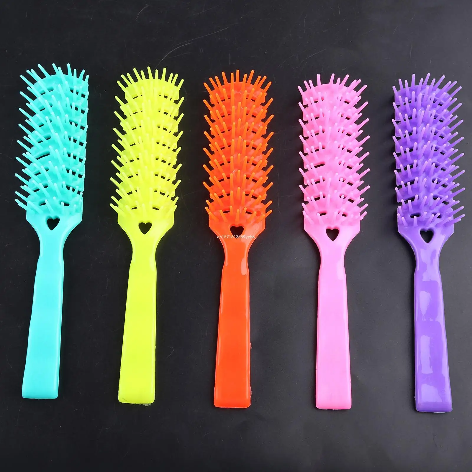 فرشاة تصفيف الشعر ذات فتحات تهوية منحنية، أدوات تصفيف الشعر، فرش تدليك لفك تشابك الشعر بسرعة