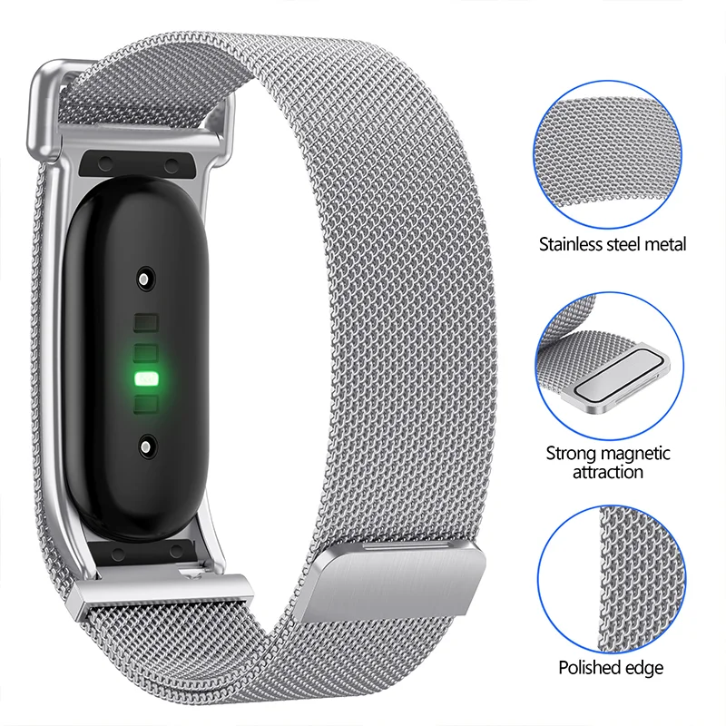 Magnetic Milanese Loop Strap for Google FitbitAir Wristband Stainless Steel Adjustable Replacement Correa Smartwatch Accessories