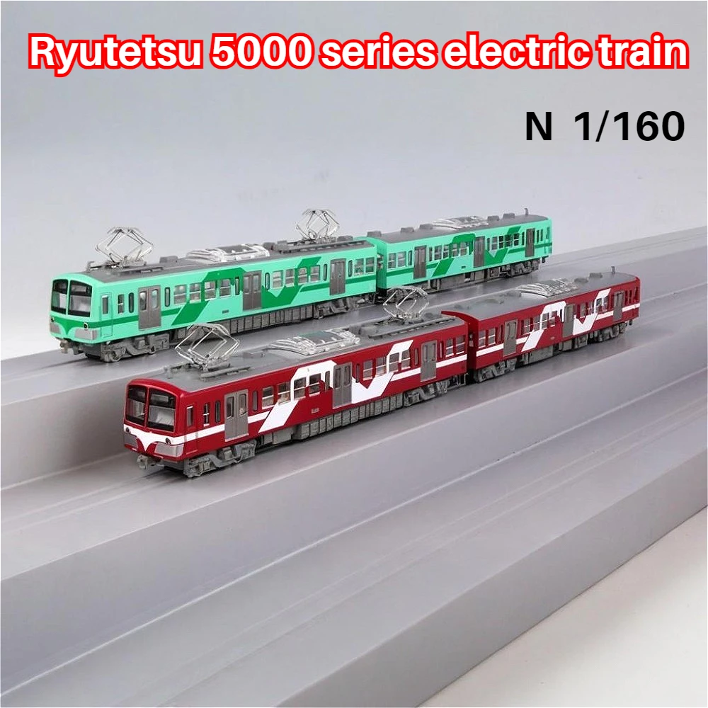 

KATO N Scale 1/160 Model Train Ryutetsu 5000 Series Electric Locomotive 10-966 Livery 4-car Set Green and Red Boys' Toy Gift