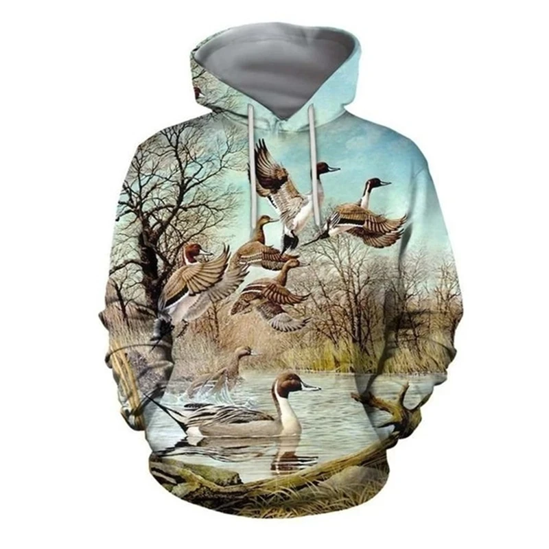 

New Duck 3D printed unisex sweatshirt men's pullover casual sportswear Sudadera sweatshirt Millennium men's clothing