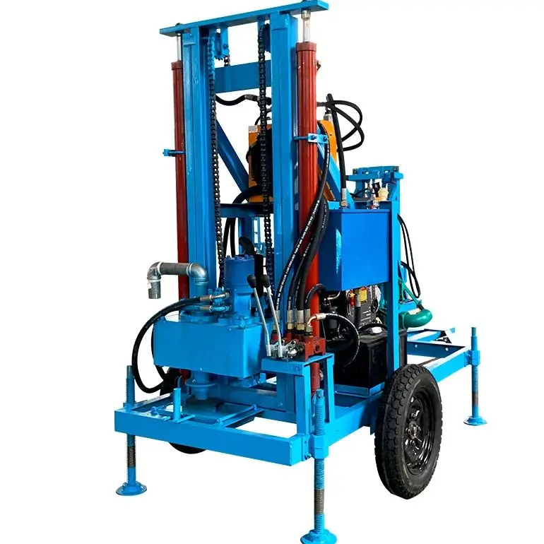 

Customized Hydraulic Water Well Drilling Rig 22-35HP Portable Wheeled Crawler Type