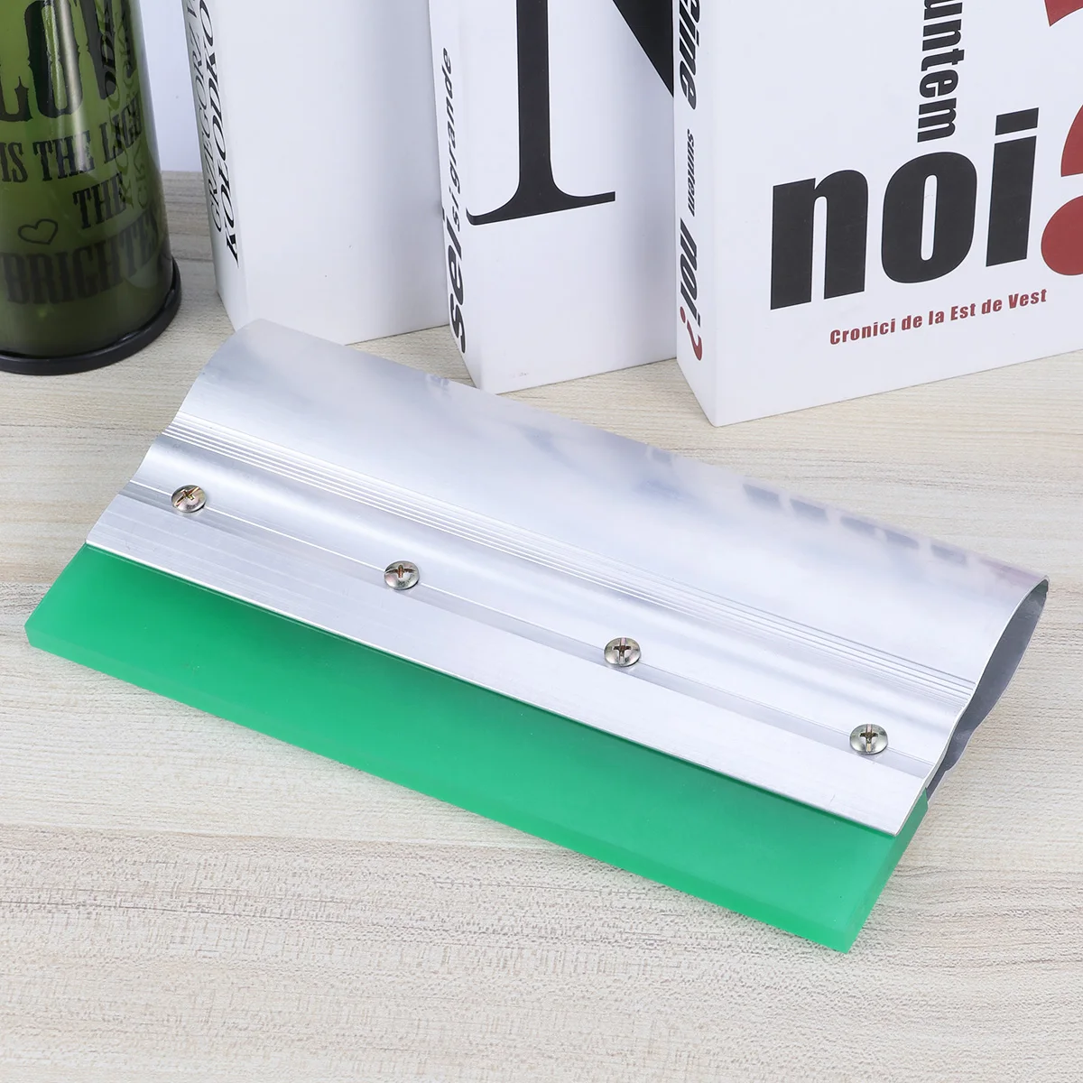 

Rubber Spatula Comfortable Shaped Squeegee Printing Tool Aluminum Handle Scraper