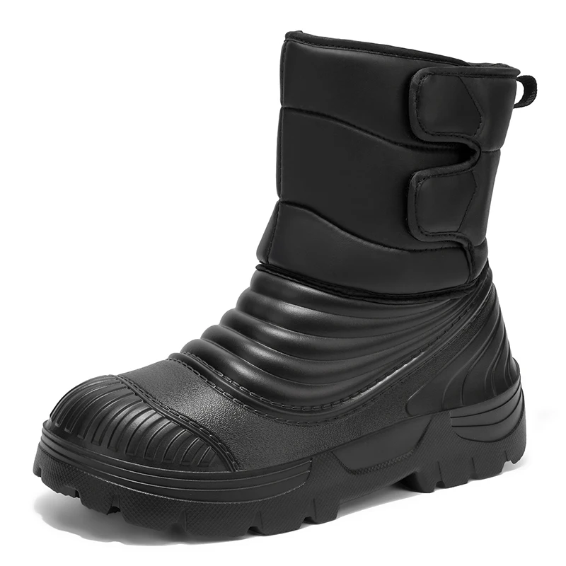 New men's winter snow boots thickened waterproof windproof warm boots comfortable outdoor mountaineering men's boots plus size view 6