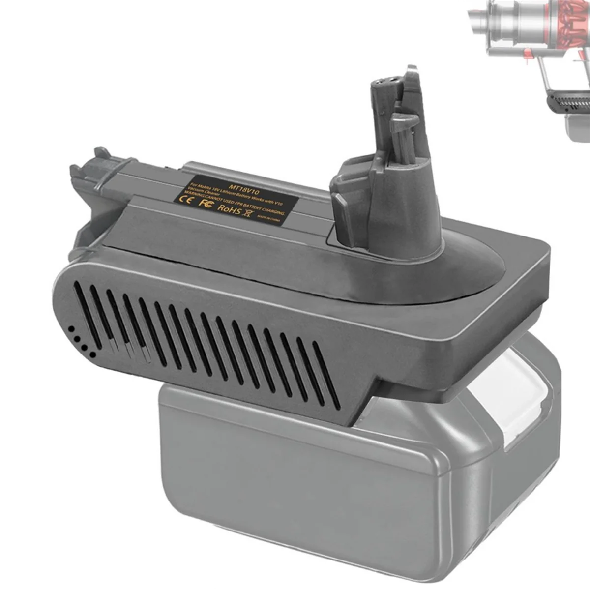 Adapter akumulatora do akumulatora litowo-jonowego Makita 18 V do odkurzacza Dyson V10 MT18V10