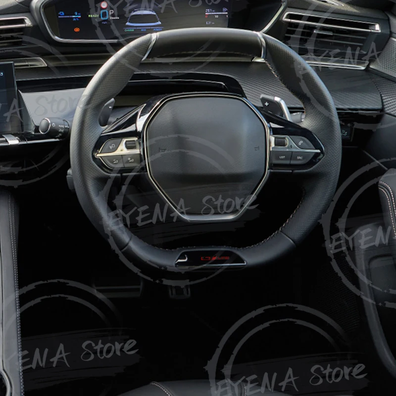 1pcs Car Metal Alloy GT LINE Logo Steering Wheel Sticker Emblem For 508 5008 4008 3008 308 PHEV Badge Decoration Styling