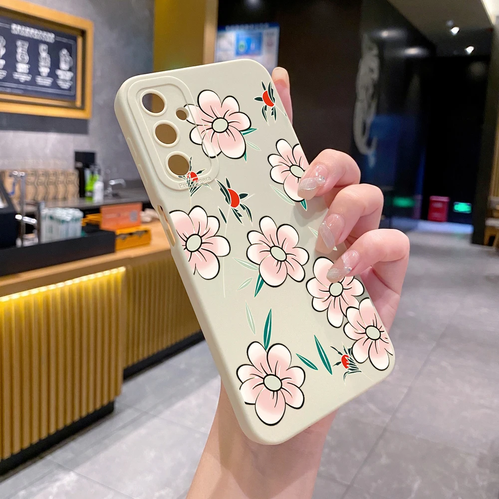 Compatiable with Samsung Galaxy A05 Luxury Beauty Flower Case Lens Protective Cover