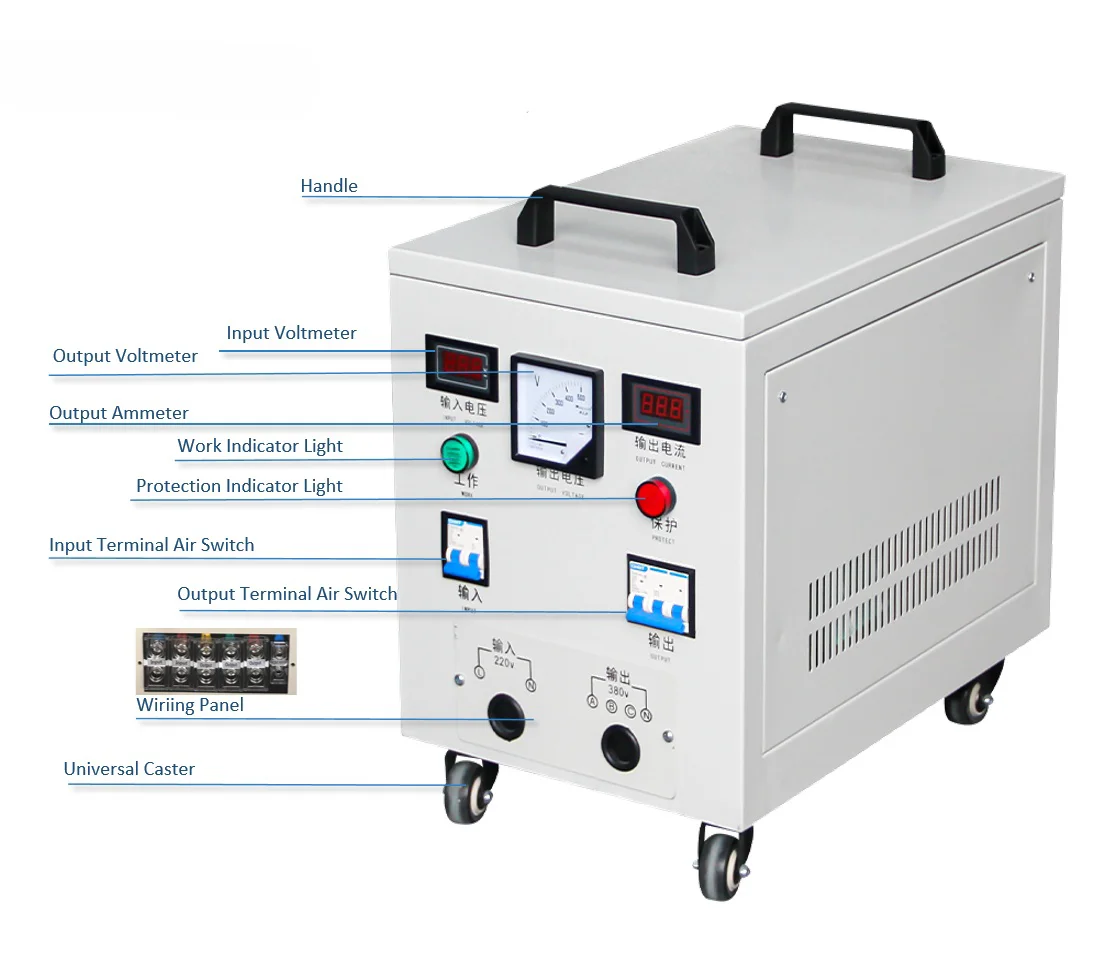 30kw 1 Phase To 3 Phase Transformer Voltage Converter 220v To 380v 400v 440v