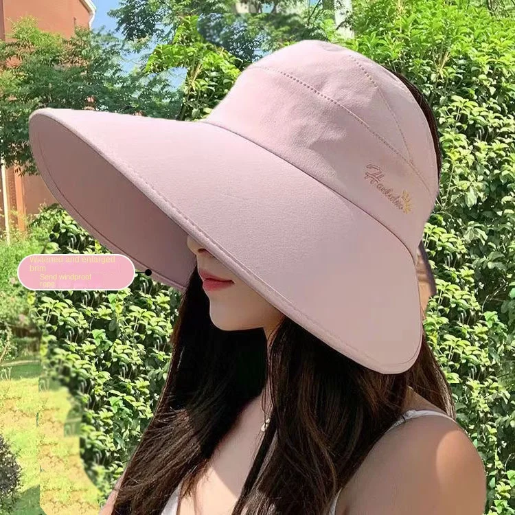 Sun hat Korean style UV resistant empty top hat Outdoor travel hat Sunscreen hat Summer sunshade hat