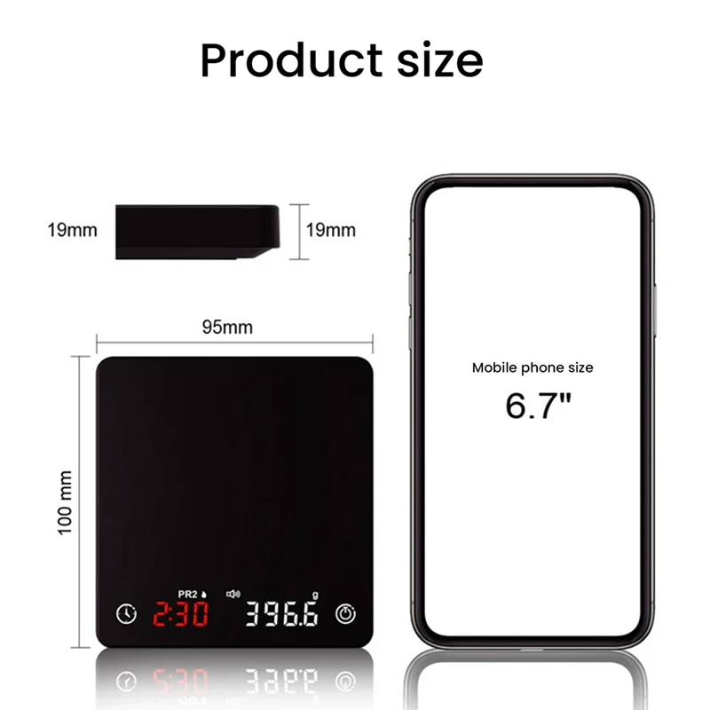 Activity Mini Smart Kitchen Scale Weighing Precision Digital Coffee Scale Espresso with Timer