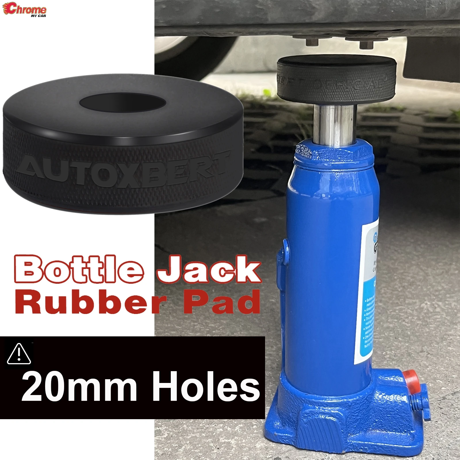 Rubber Bottle Jack Pad Anti-slip Adapter Support Block Car Lift Tool  For Most 2 Ton Bottle Jacks Jacking Points Repair 20mm