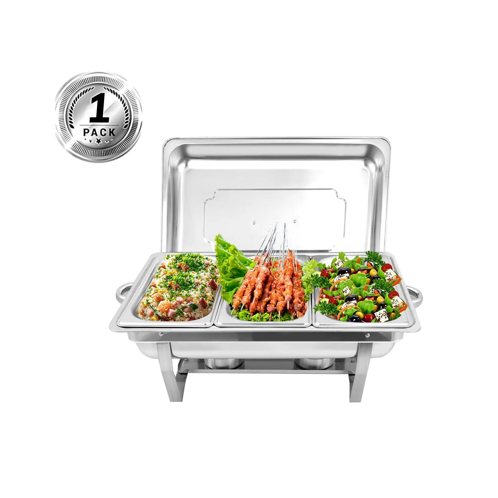 

Chafing Dish Set 1 Chafer 8QT 1/3 size Stainless Buffet Food Warmer Chafer Set United States