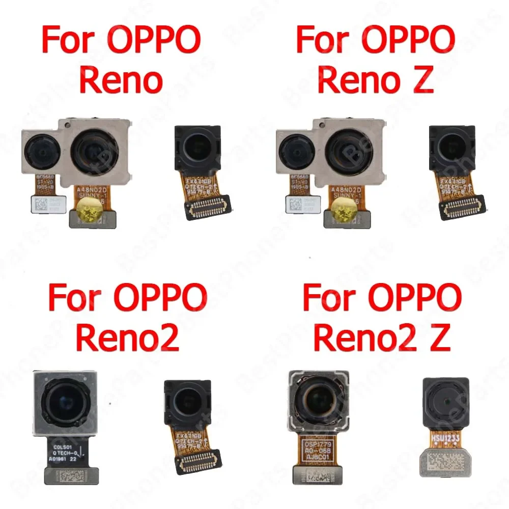 Front Rear Camera For OPPO Reno Reno2 Z Back View Backside Big Flex Cable Selfie Camera Module Replacement Spare Parts