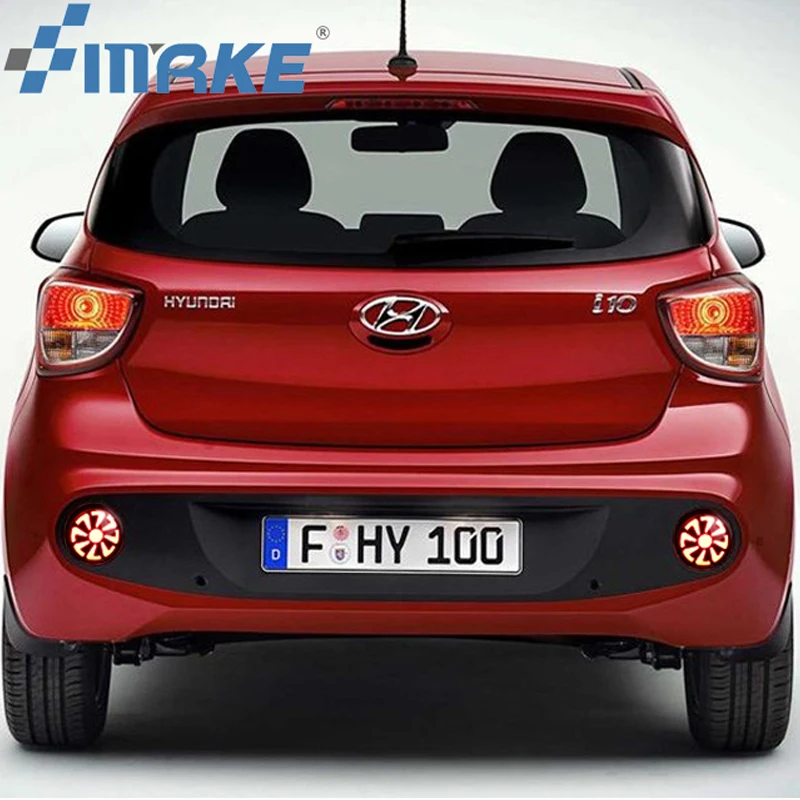 

For Hyundai Grand i10 2017 2018 LED Rear Bumper Reflector Lamp Rear Fog Light With Brake Light Tail Light Assembly