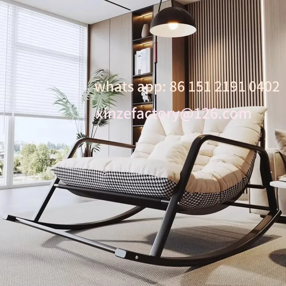 Customizable Double Chair with Balcony Rocking Chairs Cushion Sofas Chaise Home Available in Summer and Winter Large Comfortable