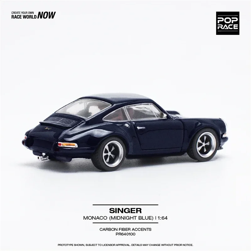 Pop Race 1:64 Singer Monaco Midnight Blue Diecast Model Car