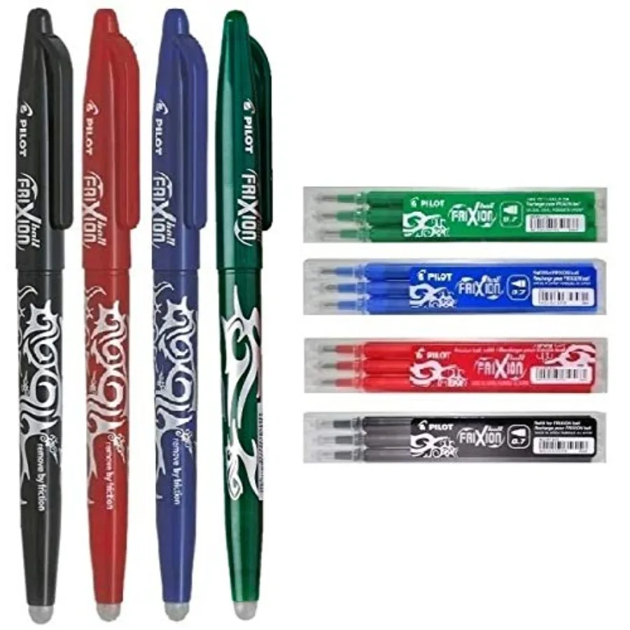

Frixion Ball 0.7mm - Set of erasable ballpoint pens 1 blue 1 red 1 black 1 green + Refill set conf. from 3 (1 blue 1 red 1 blac