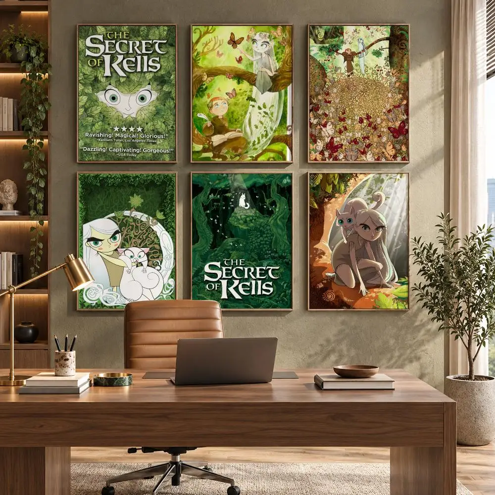 T-The Secret Of Kells Poster High-Quality Waterproof Wall Decal for Study, Living Room & Garage, Great Gift for Fans