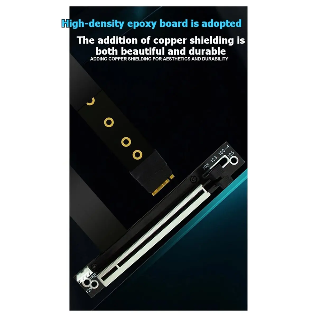 【COUNTDOWN DEAL】 PCIe X16 M.2 NVMe Riser Card Gen3.0, M2 Key-M PCI-Express Extension Cable 2280 (20CM)