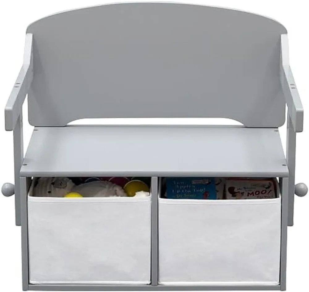 Kids Convertible Activity Bench - Greygold Certified, Multi-Functional Storage Desk for Ages 3+