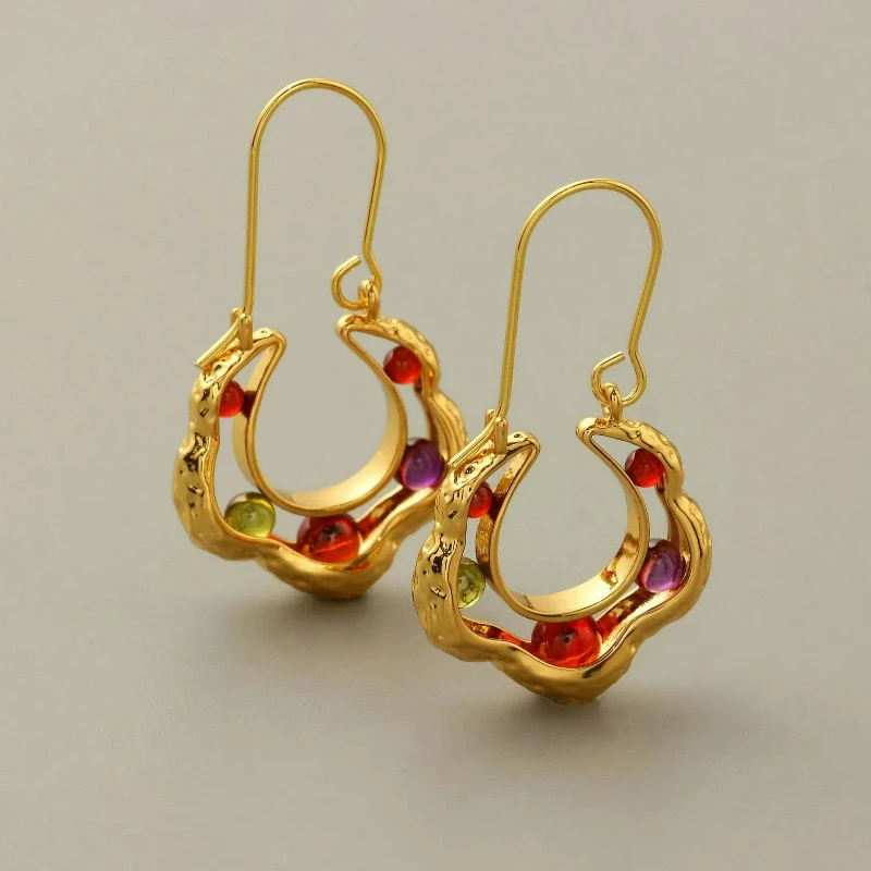 

New Style High-end Sense Light Luxury Metal Atmospheric Hoop Earrings, Summer Style, Internet Celebrity Earrings Vintage Jewelry