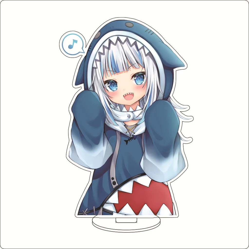 16CM Anime Hololive Vtuber Gawr Gur Shark Girl‌ Cos New Cuty Acrylic Figure Stand Ornaments Goods Lovely Chrismas Gifts view 3