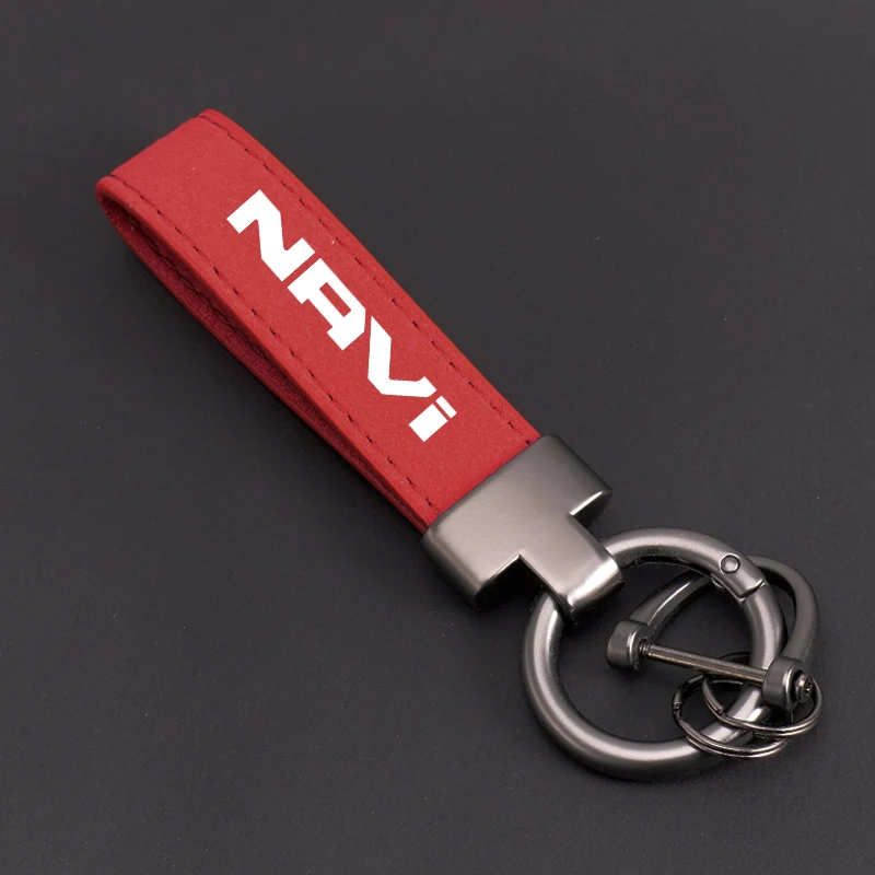 Fashion  Leather Suede Keychain Motorcycle Key Ring For HONDA DREAMWING Navi 110 Navi 2016-2026 personality Accessories