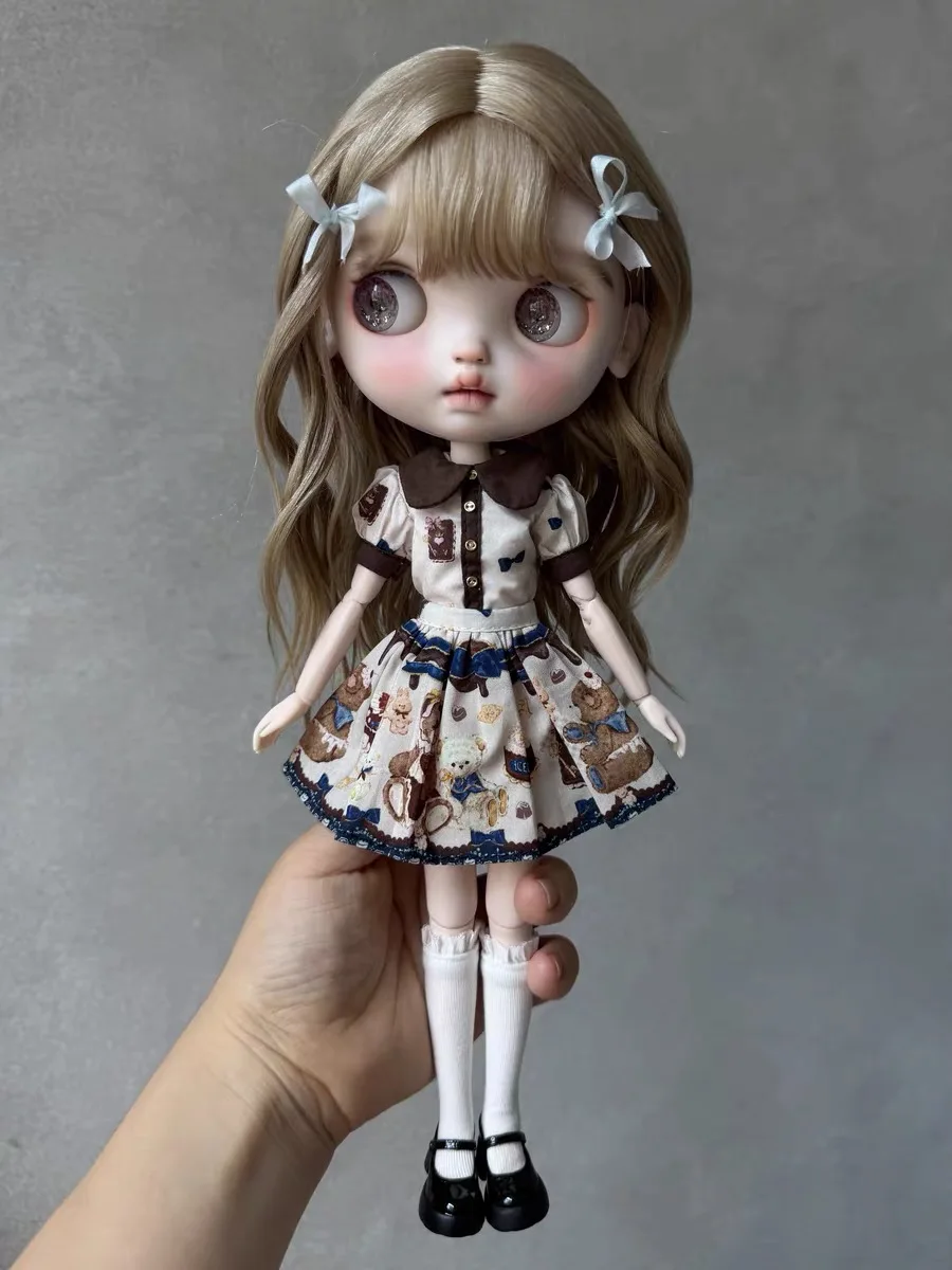 

30cm Blyth Doll Dress Up Clothe 18 Styles Sweet Retro Lolita Princess Dress Cute Kitten Cake Dress For 19-joint Blyth Doll OB24
