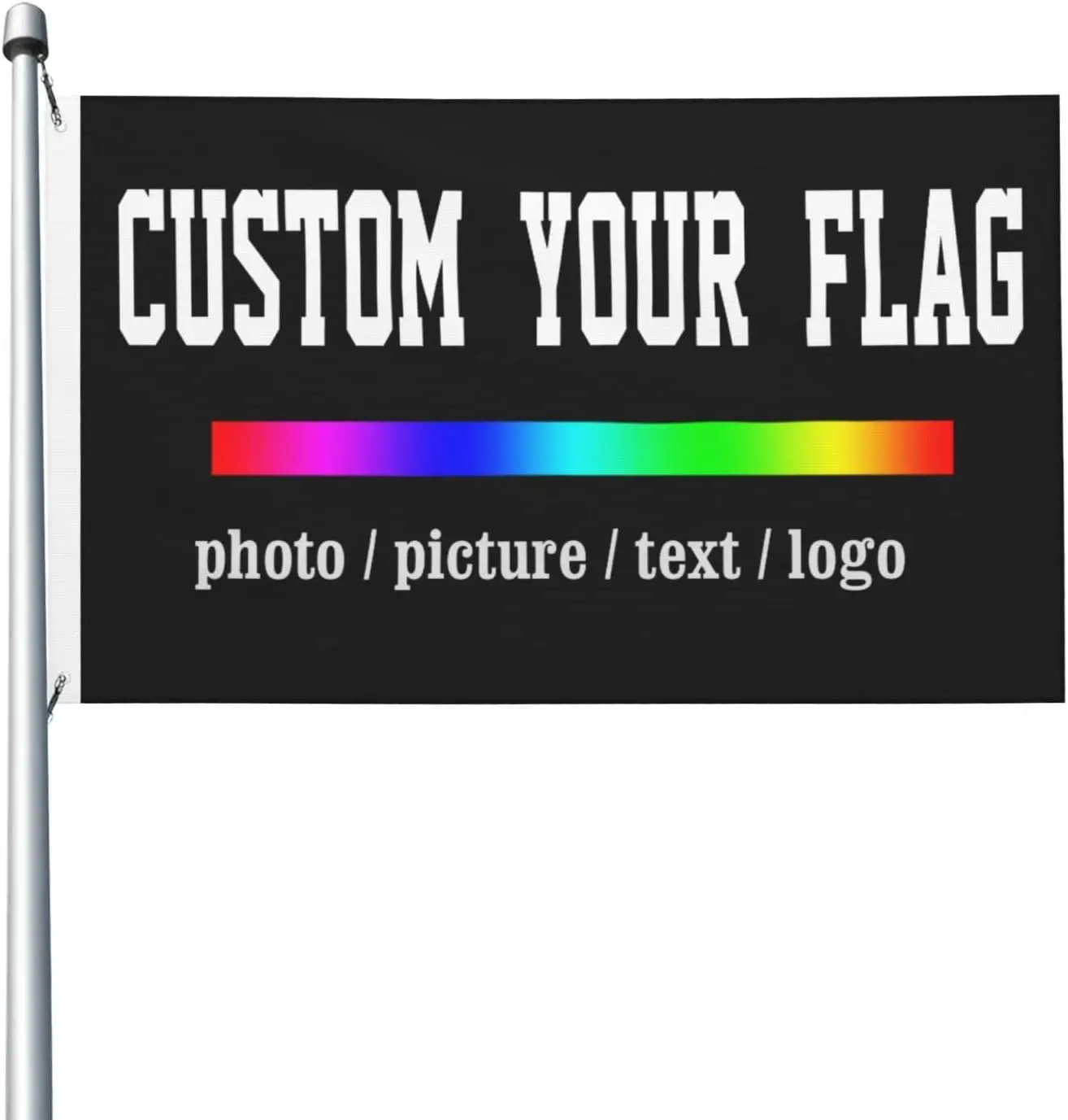 Custom Double Sided Flag 3x5 FT Personalized Outdoor Banners Design Print Your Own Photo/Logo/Text Customized Indoor Outdoor