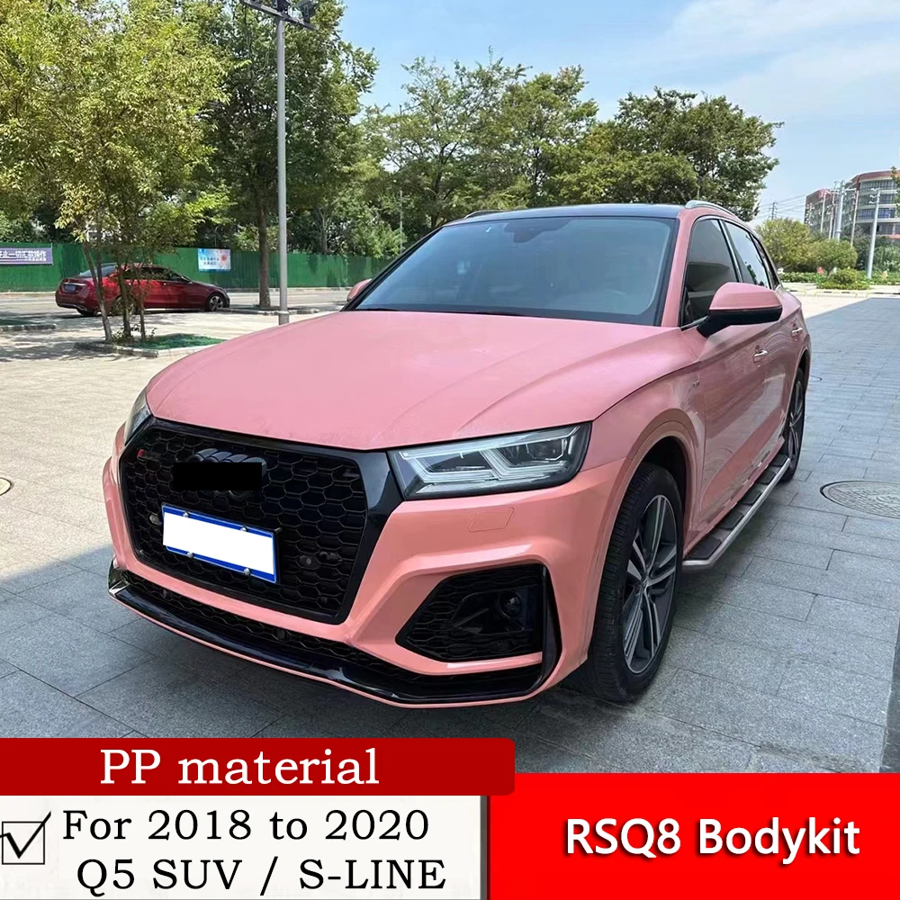 

Комплект для кроссовера RSQ5 2018-2020 Q5 SUV, модификация внешнего вида, комплект Q5 на RSQ5, Решетка переднего бампера, сотовый задний диффузор с наконечниками