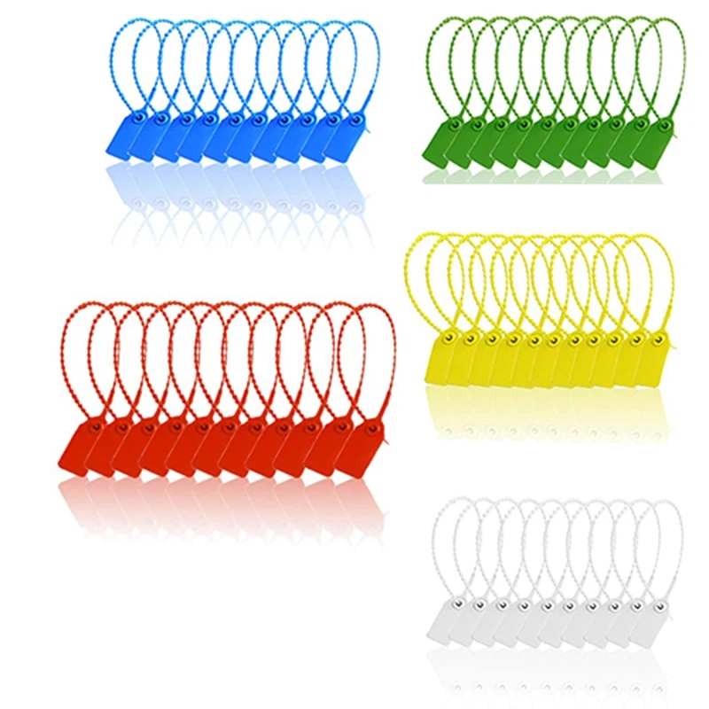 

100 PCS Plastic Tamper Seals Disposable Self Locking Signage For Fire Extinguisher,Shipping,250Mm B