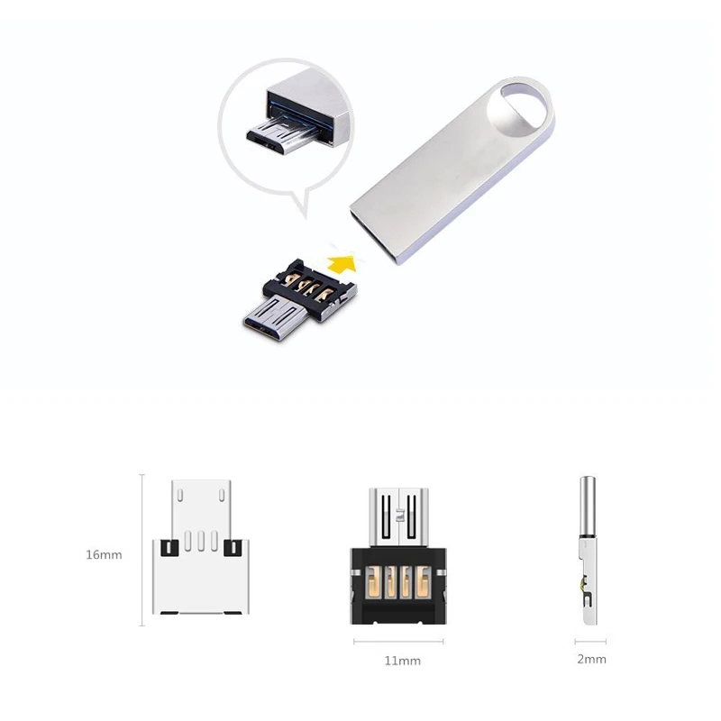 2/5Pcs OTG Micro USB Type C Adapter USB C Male to USB 2.0 Female Data Connector for Macbook Samsung Xiaomi Huawei Android Phone