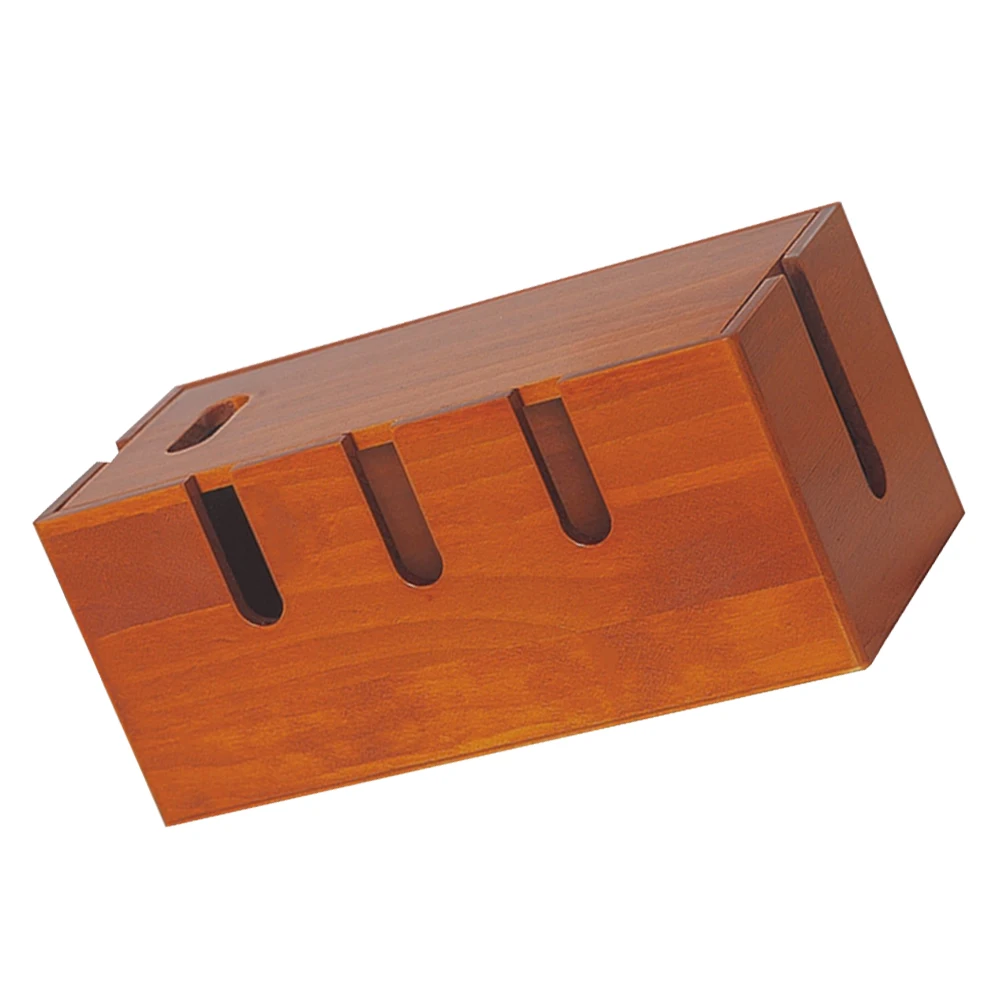 صندوق منظم الكابلات الكبيرة، مخفي سلك سطح المكتب الخشبي لشواحن شرائط الطاقة وصندوق إدارة كابلات البيانات