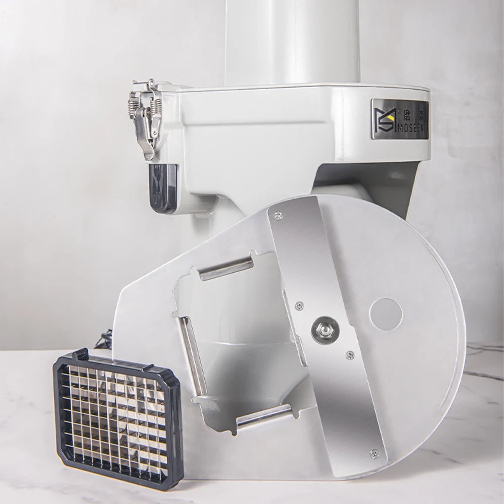 Hot sale Commercial Dicer Slicer chopper Shredder Cutter Double Heads Roots Leafy tomato fruit Vegetables Cutting Machine image 4